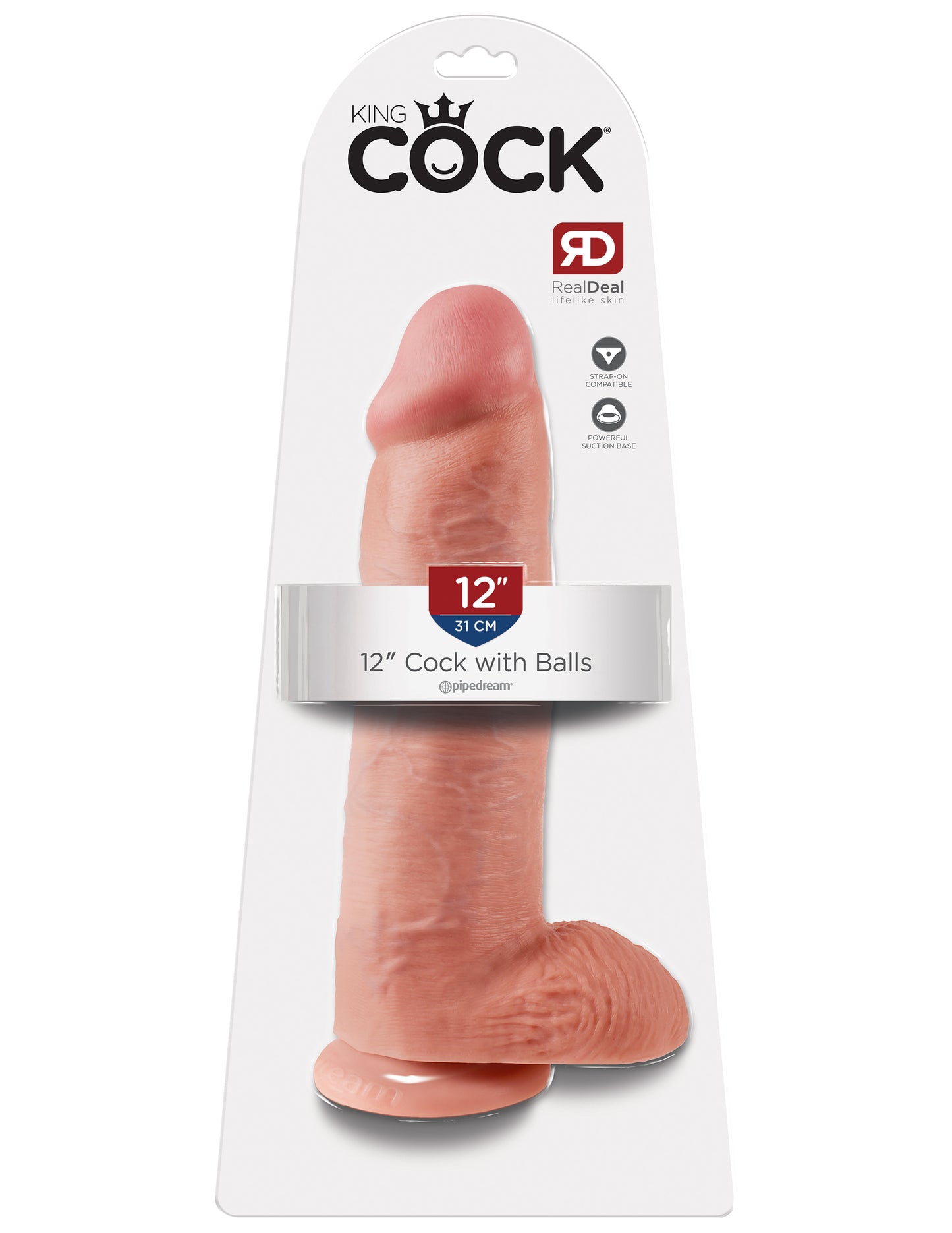 King Cock 12 Inch Cock With Balls - Flesh by Pipedream