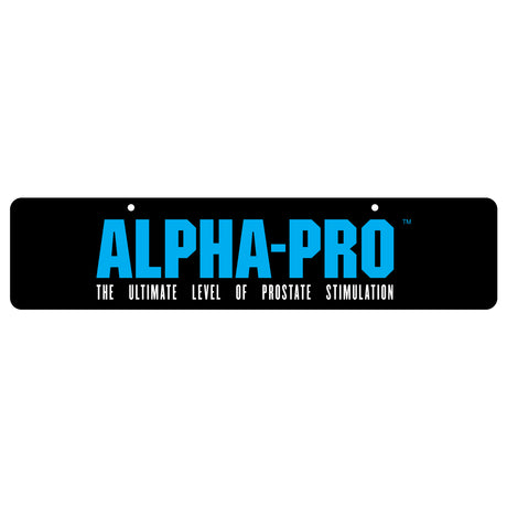 Alpha-Pro Display Sign, 23.7 x 5.4 in Black Cardstock - 848518043740