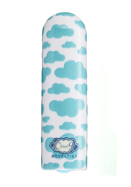 Cloud 9 Novelties 420 Stubby Bullet Vibrator — White/Blue, 2.83 in - WTC603