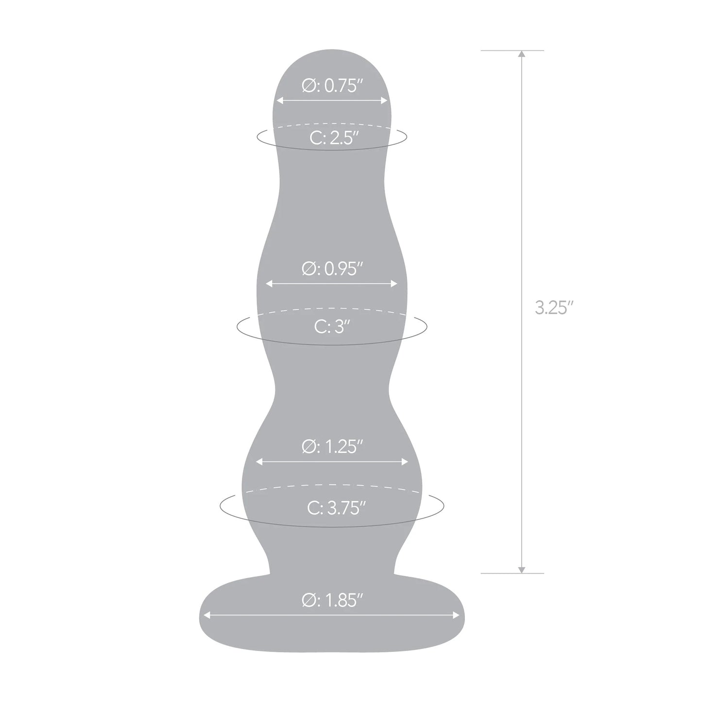 4 Inch Glass Butt Plug