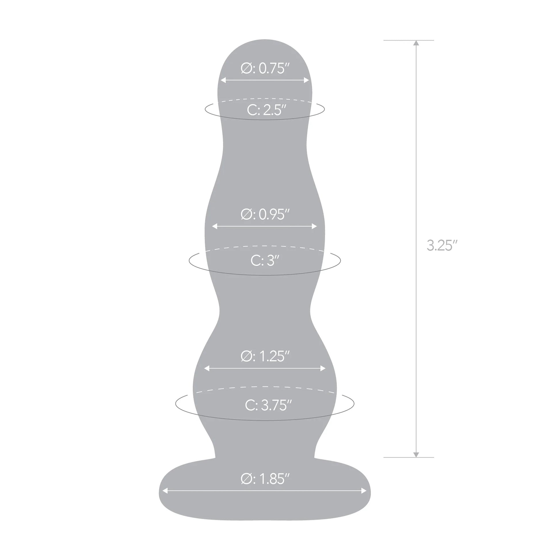 4 Inch Glass Butt Plug