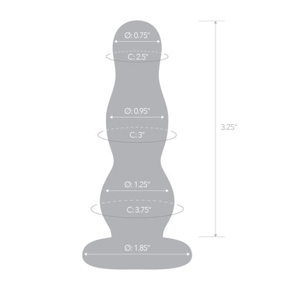 4 Inch Glass Butt Plug