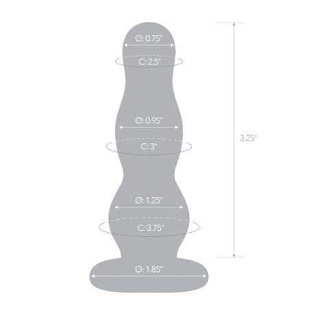 4 Inch Glass Butt Plug