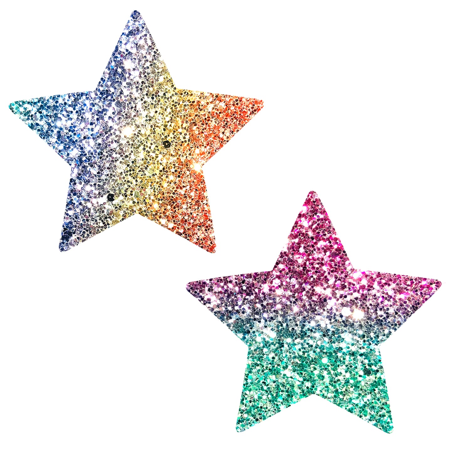 Super Sparkle Rock Kandi Chunky Rainbow Glitter Starry Nights Nipztix Pasties by Neva Nude