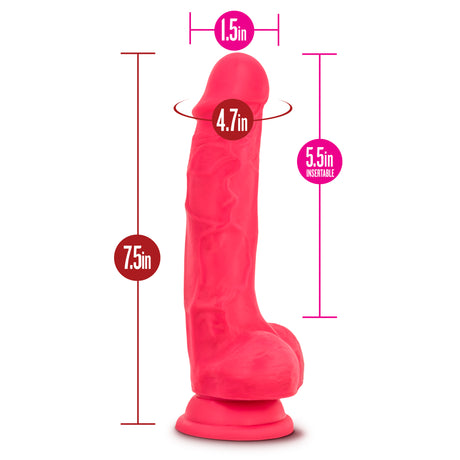 Blush Ruse Hypnotize Realistic Dildo — 5.5" Insertable, Cerise - BL-84708