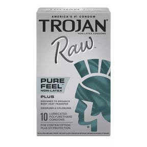 Paradise Marketing Trojan Raw Non-Latex Condoms, 10 Pack - PM99983