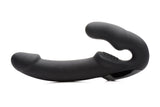XR Brands Urge Silicone Strapless Strap-On with Remote — Black - SU-AF707