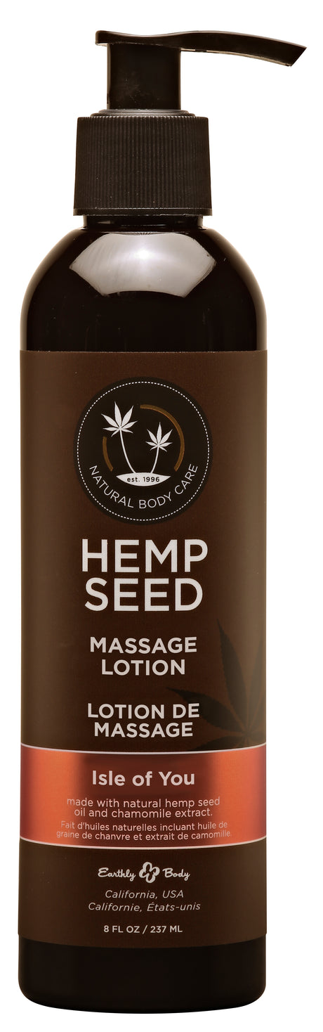 Earthly Body Hemp Seed Massage Lotion — Isle of You, 8 fl oz - EB-ML052