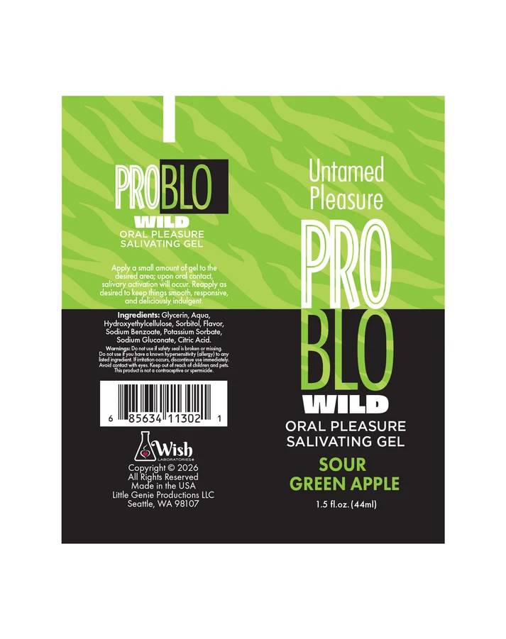 Little Genie Problo Wild Salivating Oral Gel — Sour Green Apple 1.5 oz - LG-BT.542