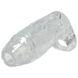 Doc Johnson Titanmen Cock Sleeve with Ball Strap — 6 Inch Clear - DJ3400-27-CD