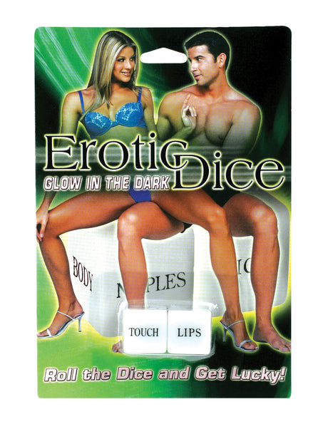 Pipedream Glow-in-the-Dark Erotic Dice Set (Two Dice) - PD8000-00E