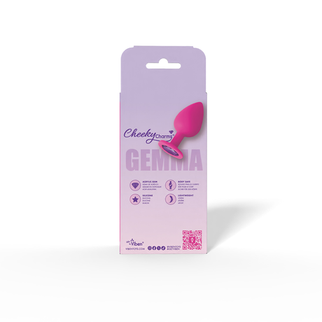 Gemma Purple Gem Pink Silicone Plug - Medium