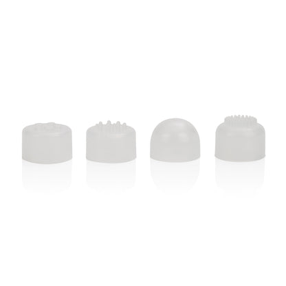 Compact Waterproof Personal Travel Massager With 4 Tips - White by CalExotics