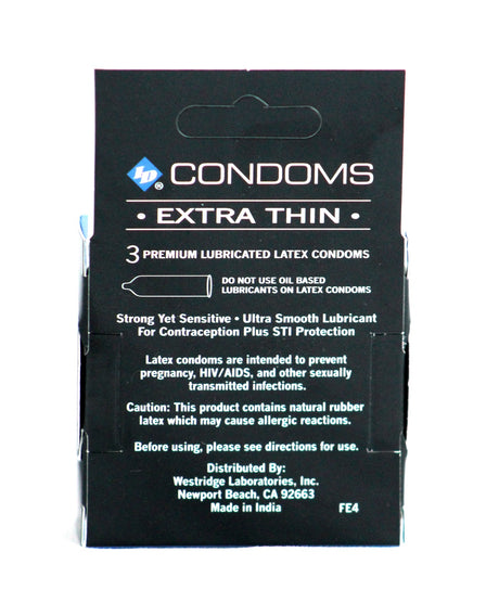 I.D. Lubricants ID Lubricants Assorted Condoms — Case of 72 (3-Packs) - ID-CAS-03