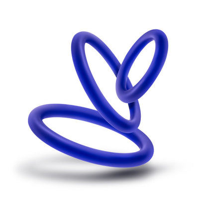 Performance - Vs4 Pure Premium Silicone Cockring Set - Indigo by Blush