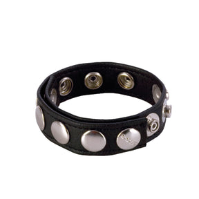 "Colt 8 Snap Fastener Leather Strap - Black SE6843402"