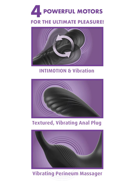 Pipedream Anal Fantasy Elite IntiMotion Anal Plug — Black - PD4798-23