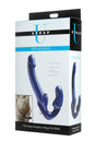 XR Brands Revolver II Strapless Vibrating Dildo, Blue — 10-inch - SU-AE170
