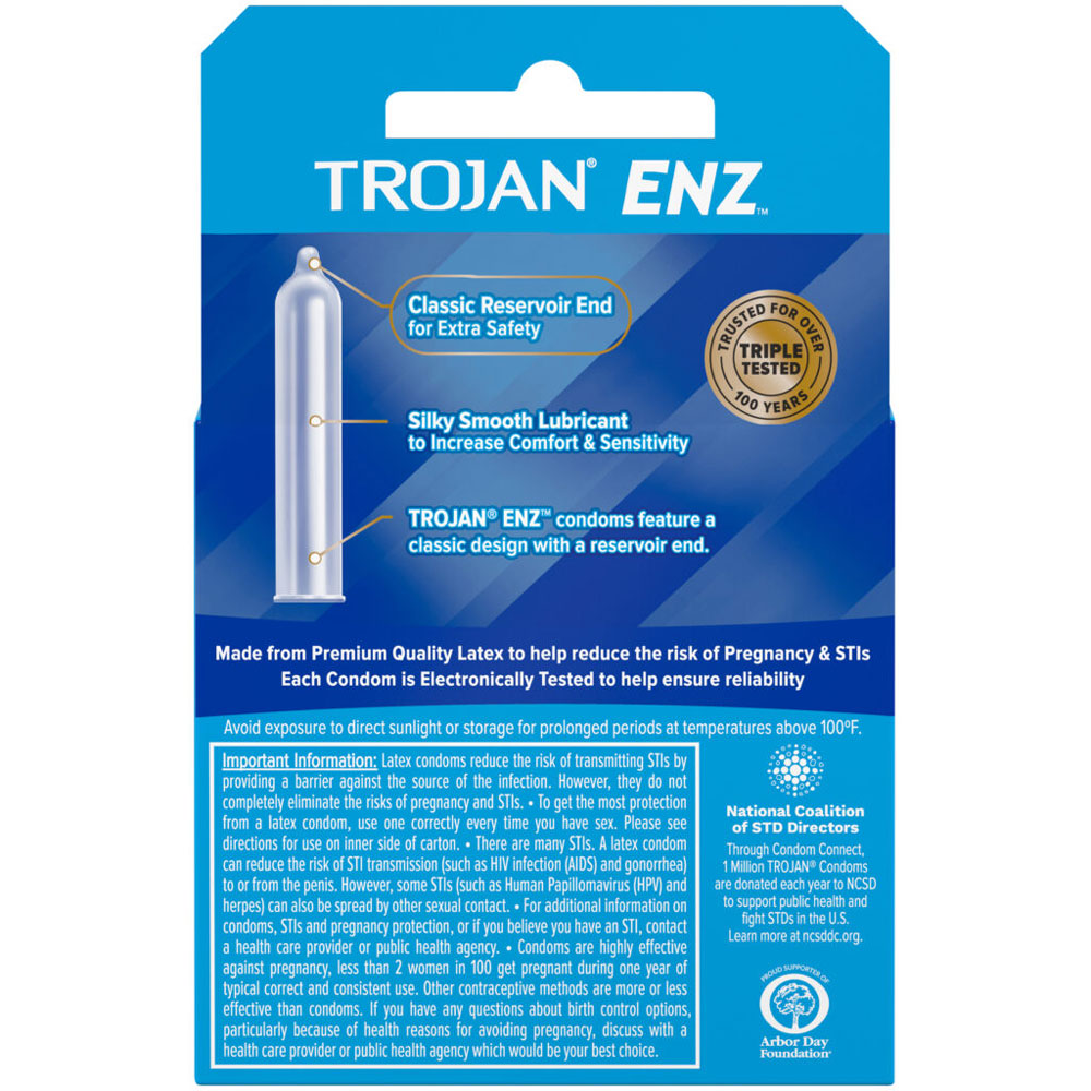 Trojan Enz Lubricated - 3 Pack by Paradise Marketing