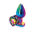 nsnovelties Rear Assets Multicolor Heart Medium Anal Plug - NSN0962-29