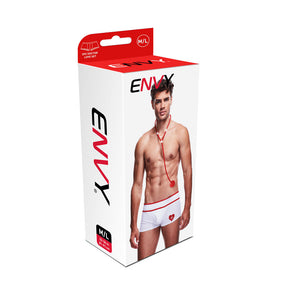 Envy Menswear Doctor Love 2-Piece Costume Set, M/L, White - EV-BLEC09WHTML
