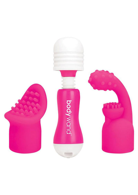 "Bodywand Rechargeable Mini Massager With Attachments - Pink X-BW144"
