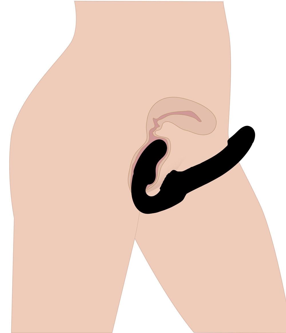 Evoke Rechargeable Vibrating Silicone Strapless Strap on - Black by XR Brands