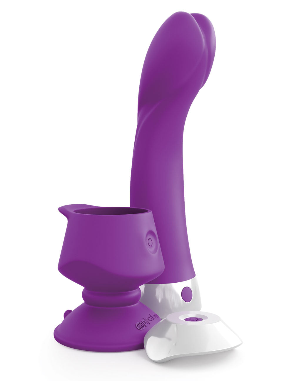 Threesome Wall Banger G Silicone Vibrator - Purple by Pipedream