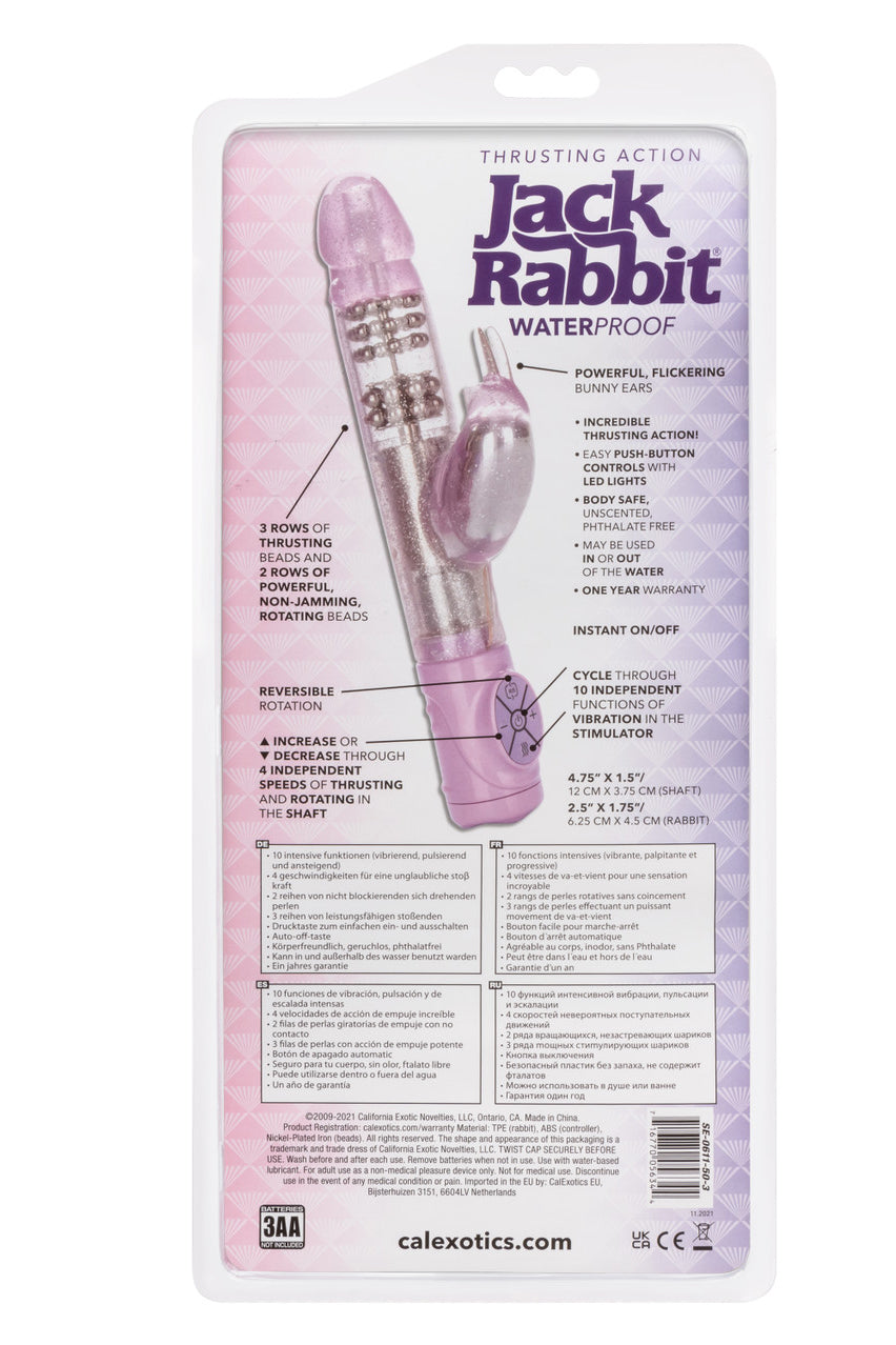 CalExotics Thrusting Jack Rabbit Vibrator with 3 Rows of Beads - SE0611503