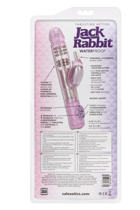 CalExotics Thrusting Jack Rabbit Vibrator with 3 Rows of Beads - SE0611503