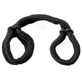 Pipedream Silk Rope Love Cuffs — Black Wrist & Ankle Restraints - PD3867-23