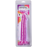 Doc Johnson Crystal Jellies Realistic Dildo, 9 in Purple with Suction Base - DJ0288-48-CD