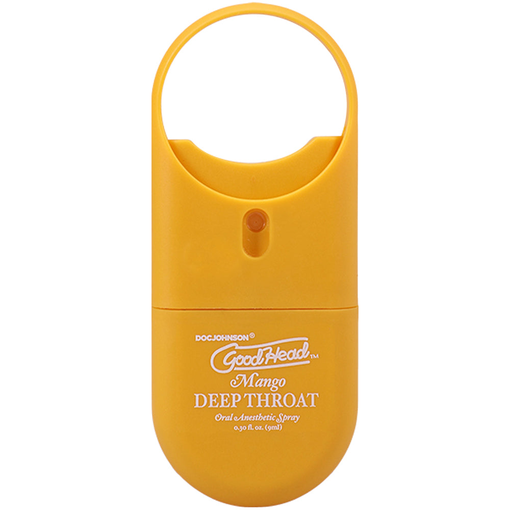Doc Johnson Goodhead Deep Throat Spray To-Go, Mango — 0.30 fl oz - DJ1360-46-CD
