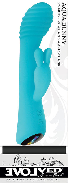 Evolved Novelties Aqua Bunny Silicone Rabbit Vibrator - EN-RS-2827-2