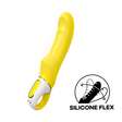 Satisfyer Yummy Sunshine Curved Silicone Vibrator, Yellow - SAT-YMMYSNSHNEV