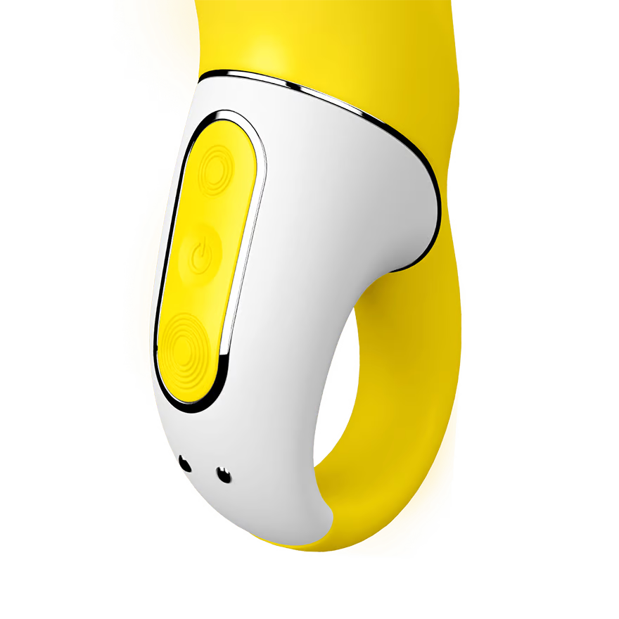 Satisfyer Yummy Sunshine Curved Silicone Vibrator, Yellow - SAT-YMMYSNSHNEV
