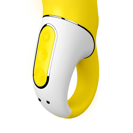 Satisfyer Yummy Sunshine Curved Silicone Vibrator, Yellow - SAT-YMMYSNSHNEV