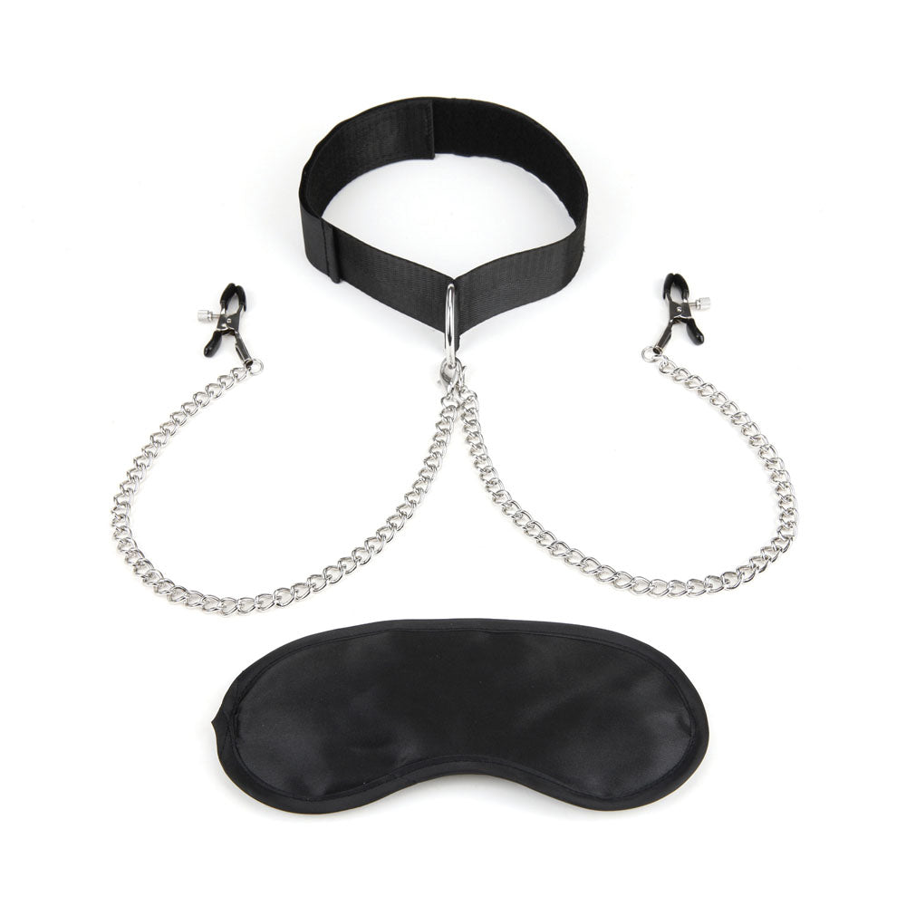 Collar and Nipple Clips by Electric Novelties