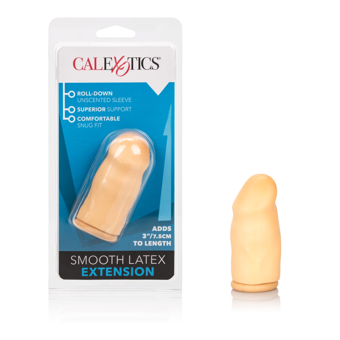 3 Inch Smooth Latex Extension - Ivory by CalExotics