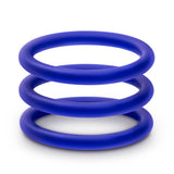 Blush Performance Vs1 Pure Silicone Cock Rings — 3-Pack Medium Indigo - BL-71812