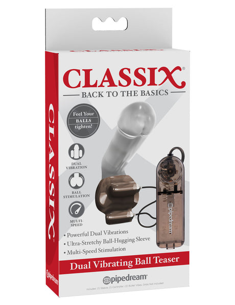 Classix Dual Vibrating Ball Teaser - Black/smoke by Pipedream