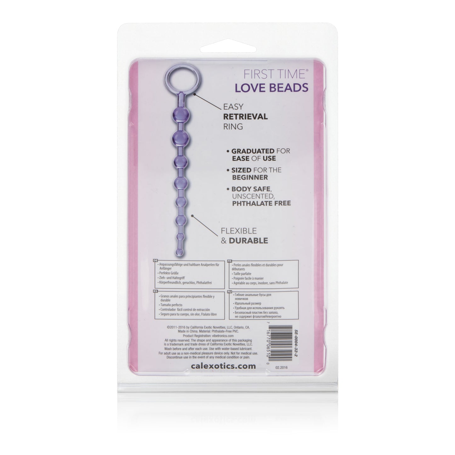 First Time Love Beads - Purple by CalExotics