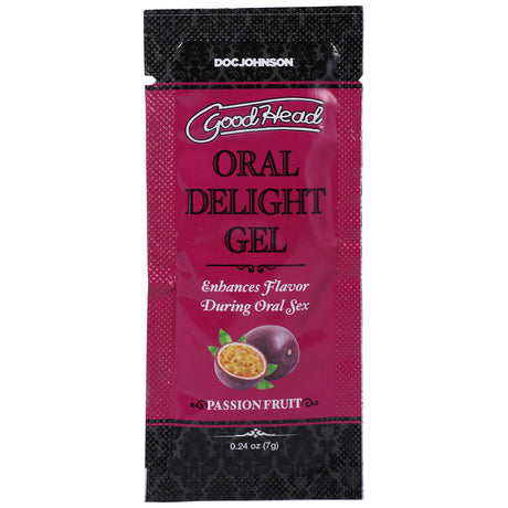 Doc Johnson Goodhead Oral Delight Gel — Passion Fruit 0.24 oz Packet - DJ1387-41-BU