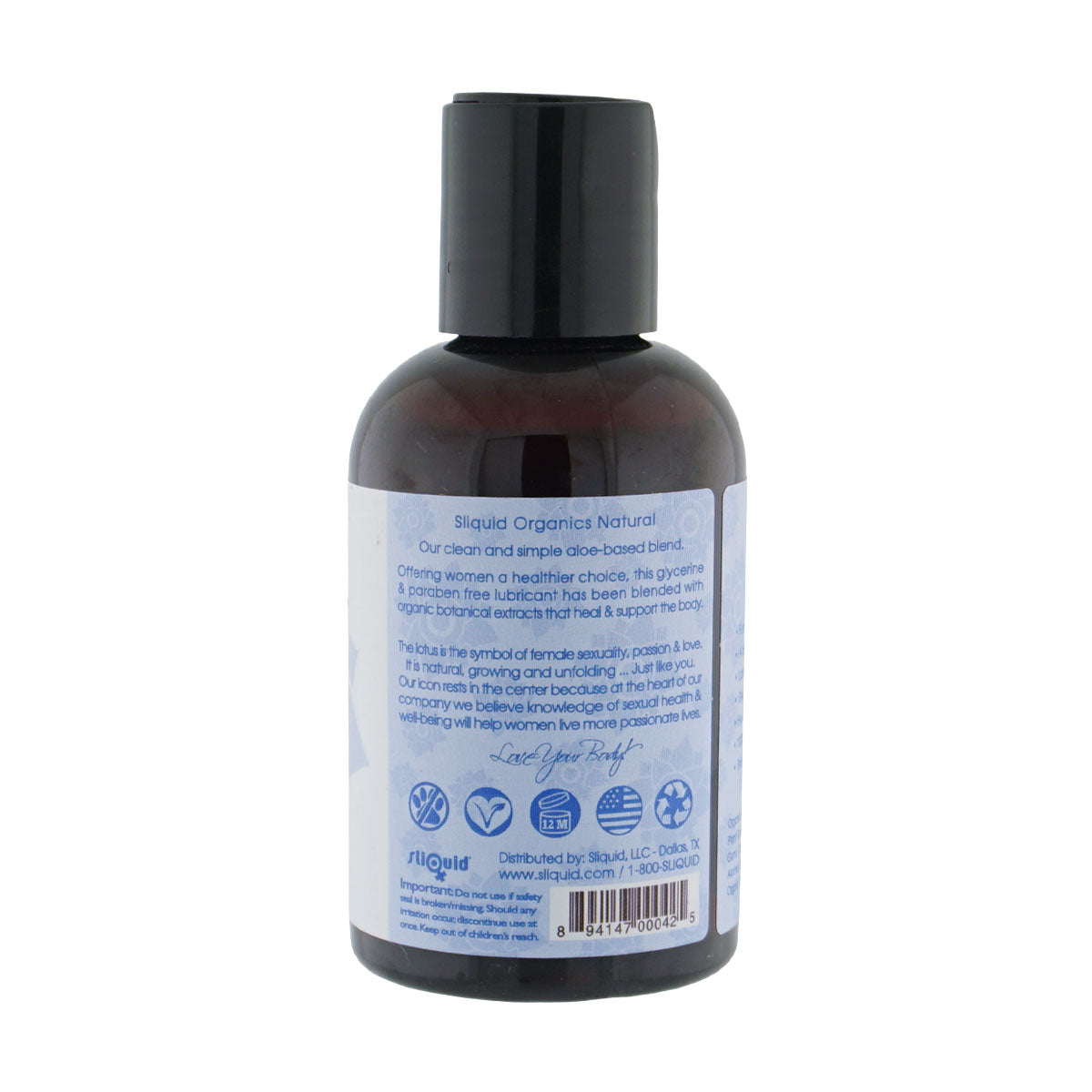 Sliquid Organics Natural Aloe-Based Personal Lubricant, 4.2 fl oz - SLIQ042