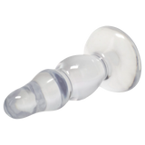 Doc Johnson Crystal Jellies Novice Pop Plug — 4 in, Clear - DJ0283-16-CD
