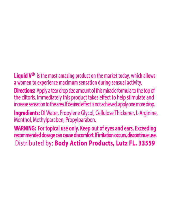 Liquid v for Women - 6 Pack Bottle Display by Body Action