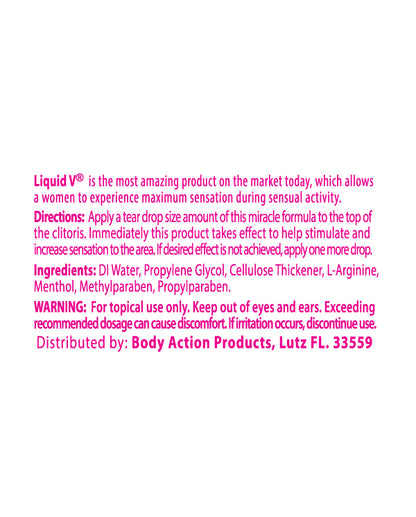 Liquid v for Women - 6 Pack Bottle Display by Body Action