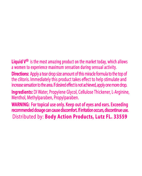 Liquid v for Women - 6 Pack Bottle Display by Body Action