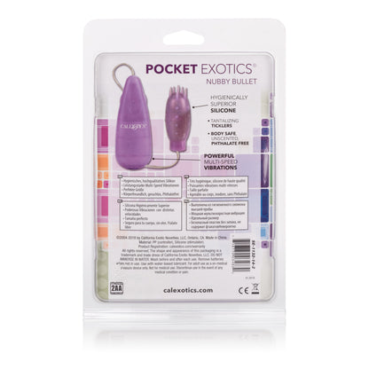 Silicone Slims Vibrating Nubby Bullet - Purple by CalExotics