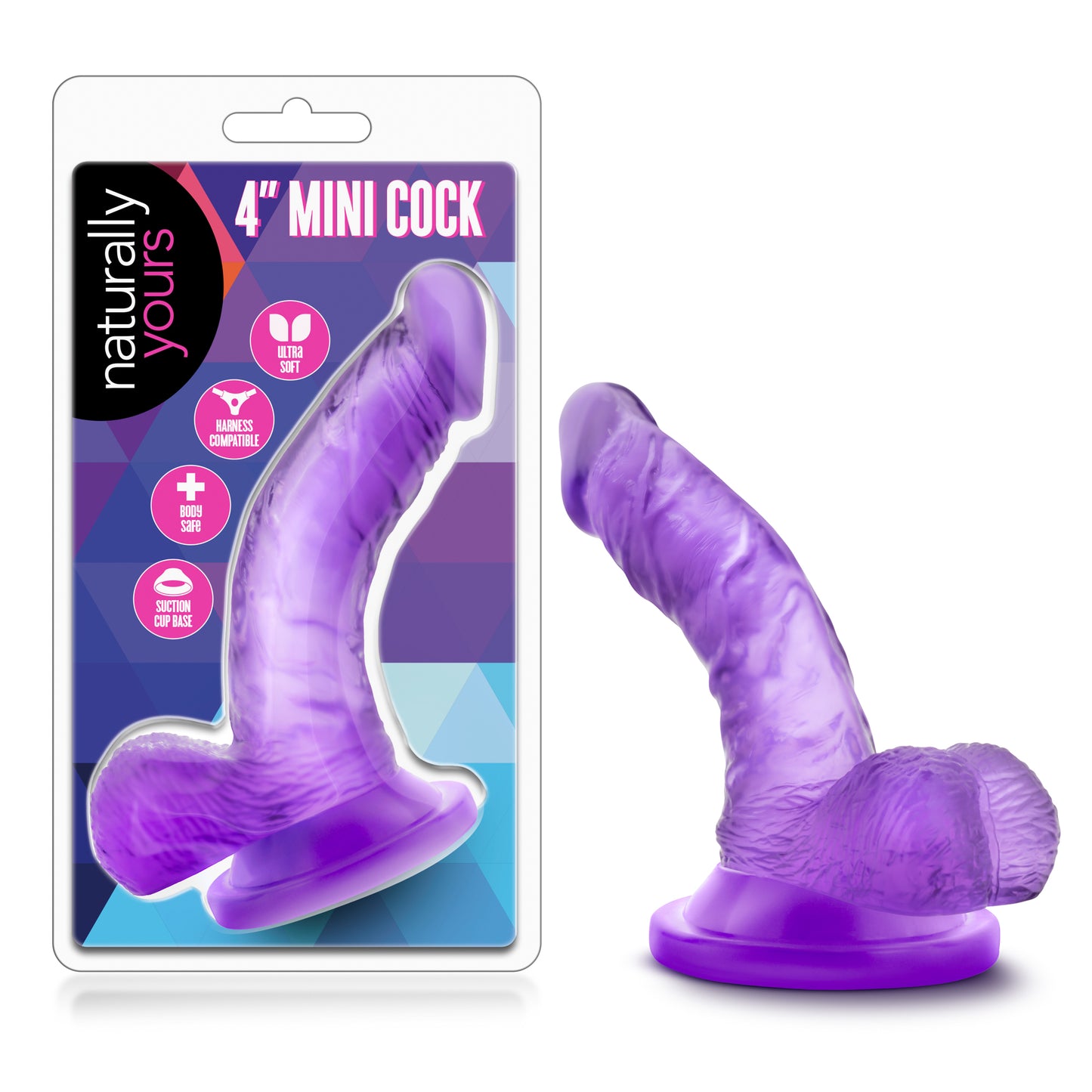 Naturally Yours - 4 Inch Mini Cock - Purple by Blush